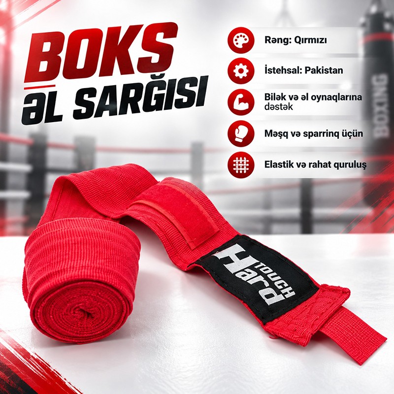 Hard Touch Boks Sarğısı 2 x Elastik Bint